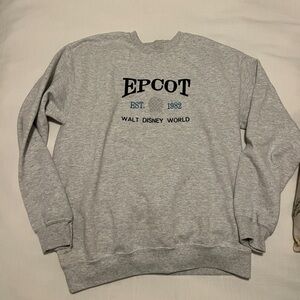 Epcot Embroidered Disney Light Gray Sweatshirt